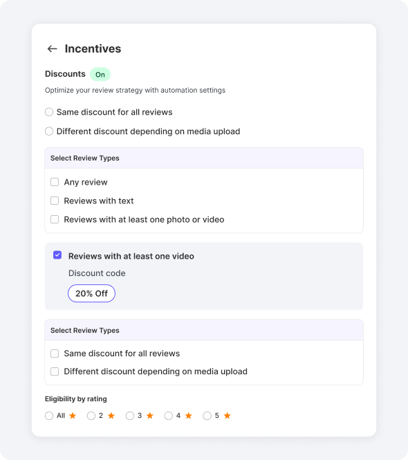 Reward the right reviews automatically