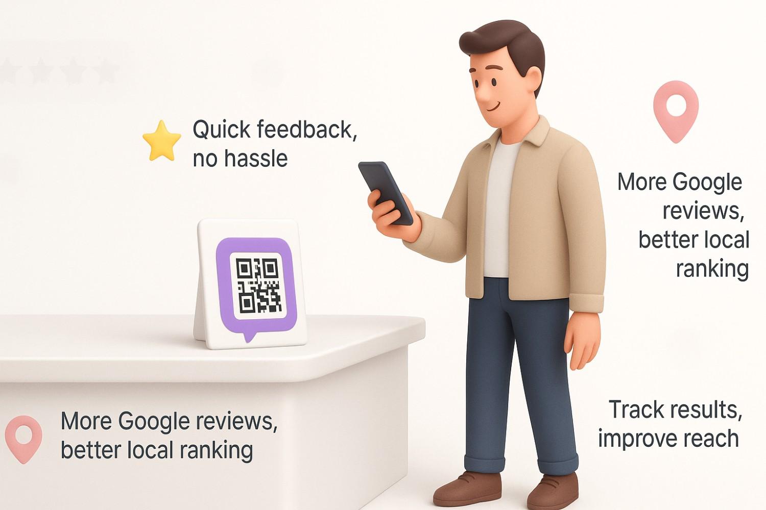 Business benefits of Google review QR code
