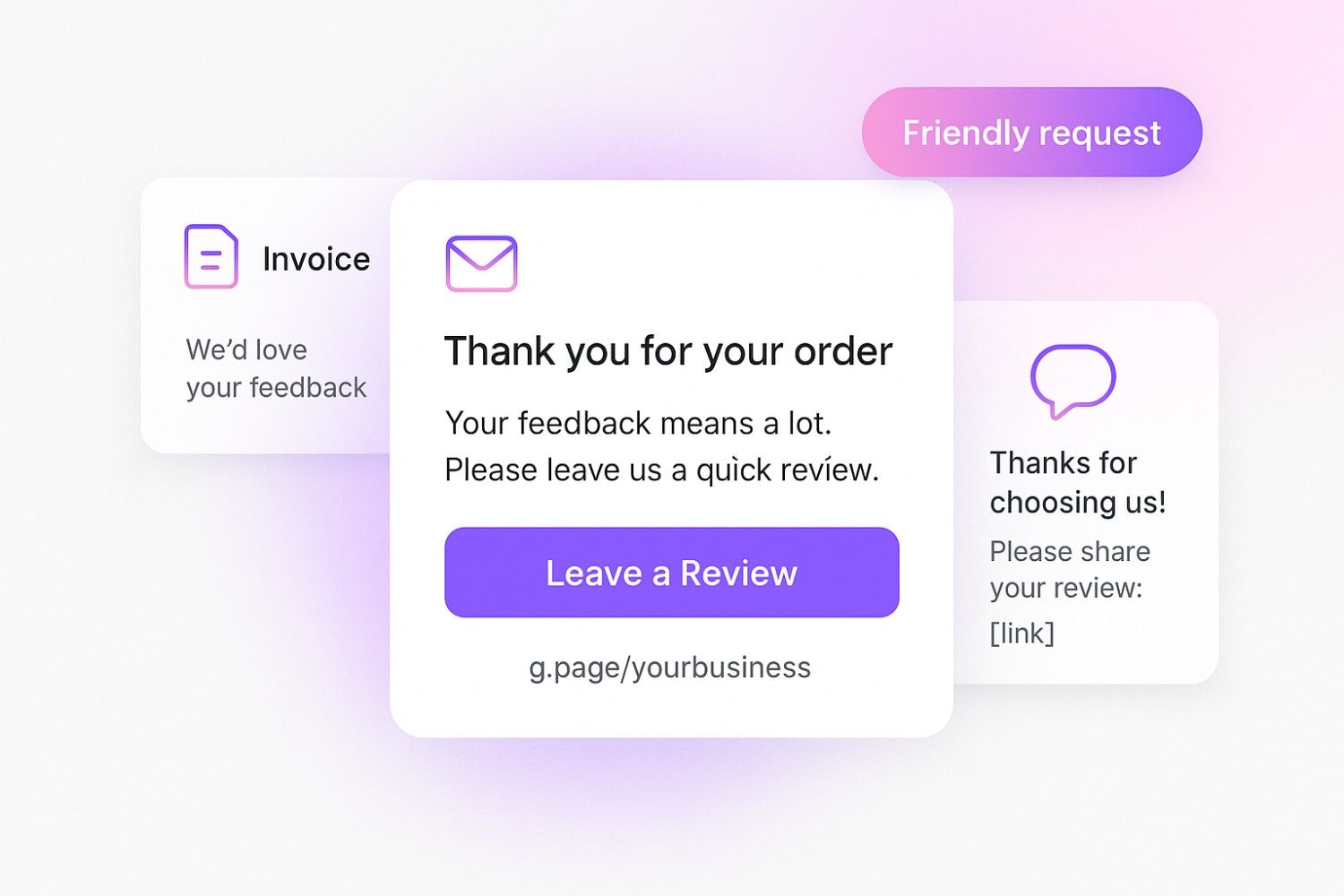 Send polite review requests