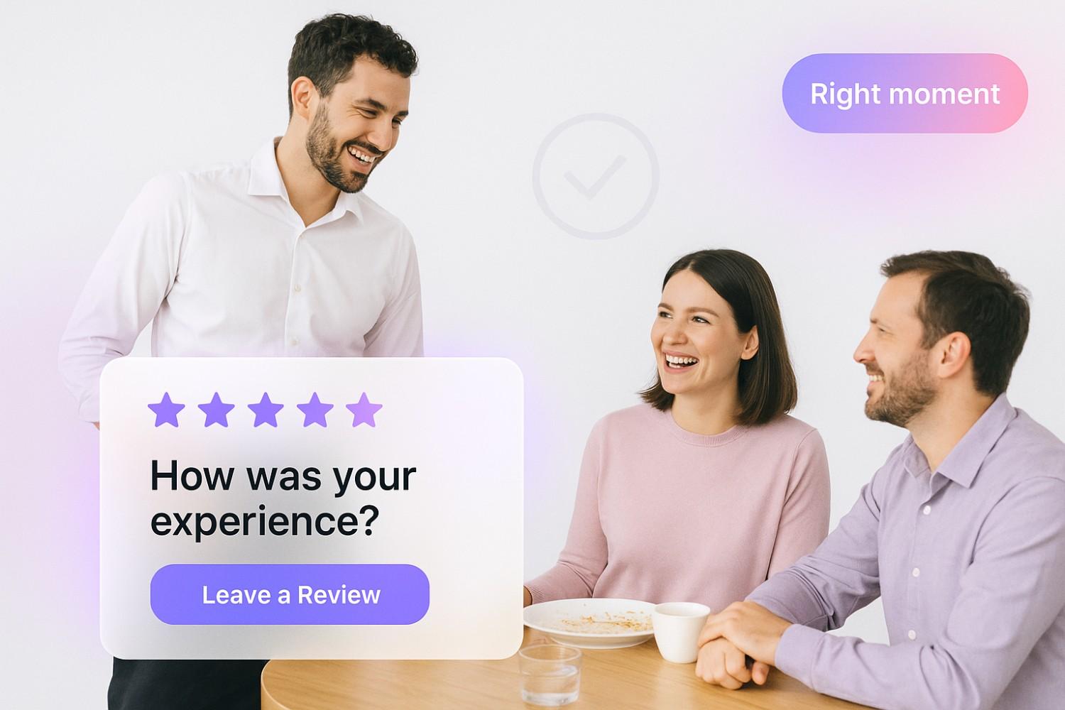 Ask happy customers at the right moment