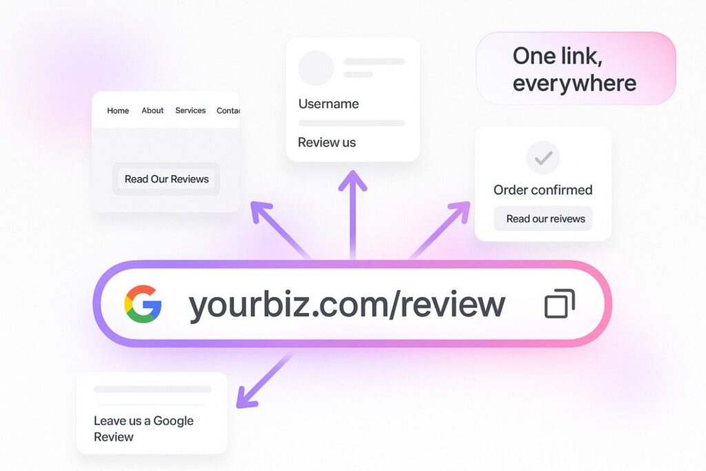 Share your Google review link everywhere