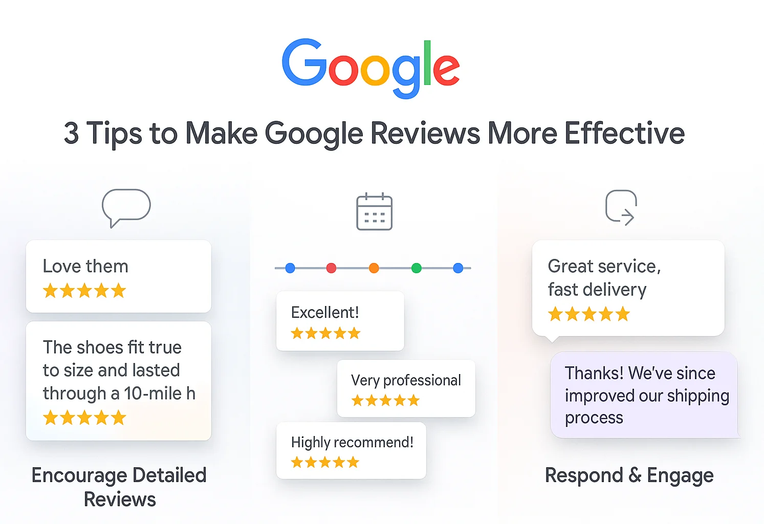 3 Tips for businesses to make Google reviews more effective