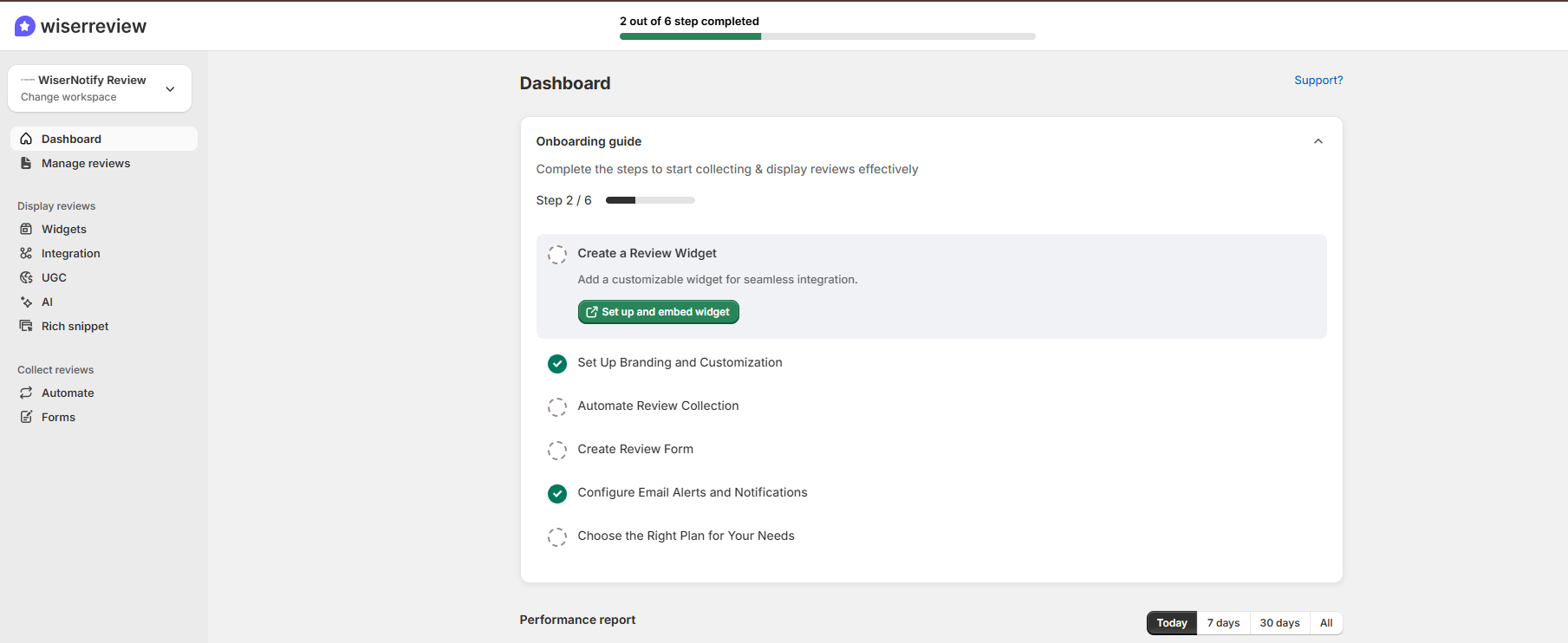 Create your WiserReview account