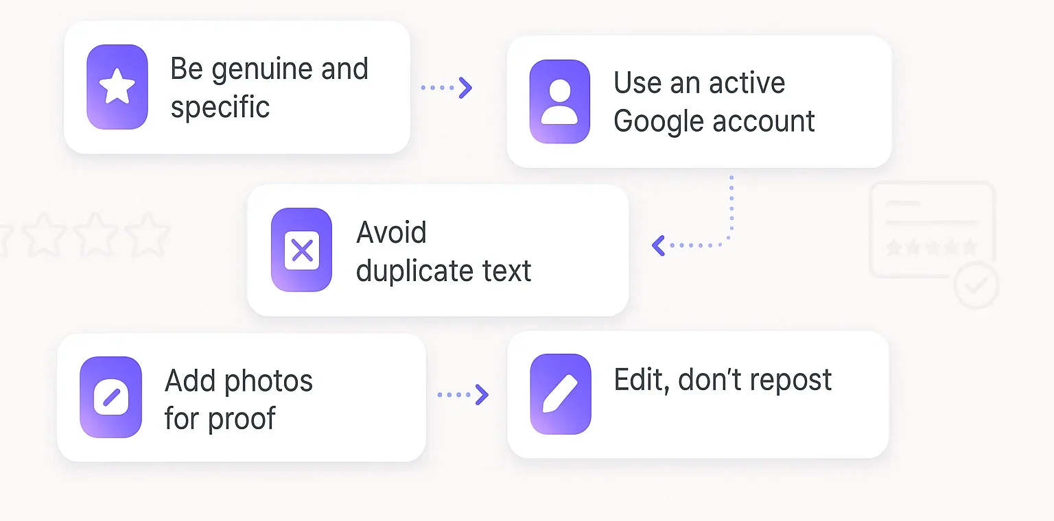 5 Best practices to ensure your google review gets through 