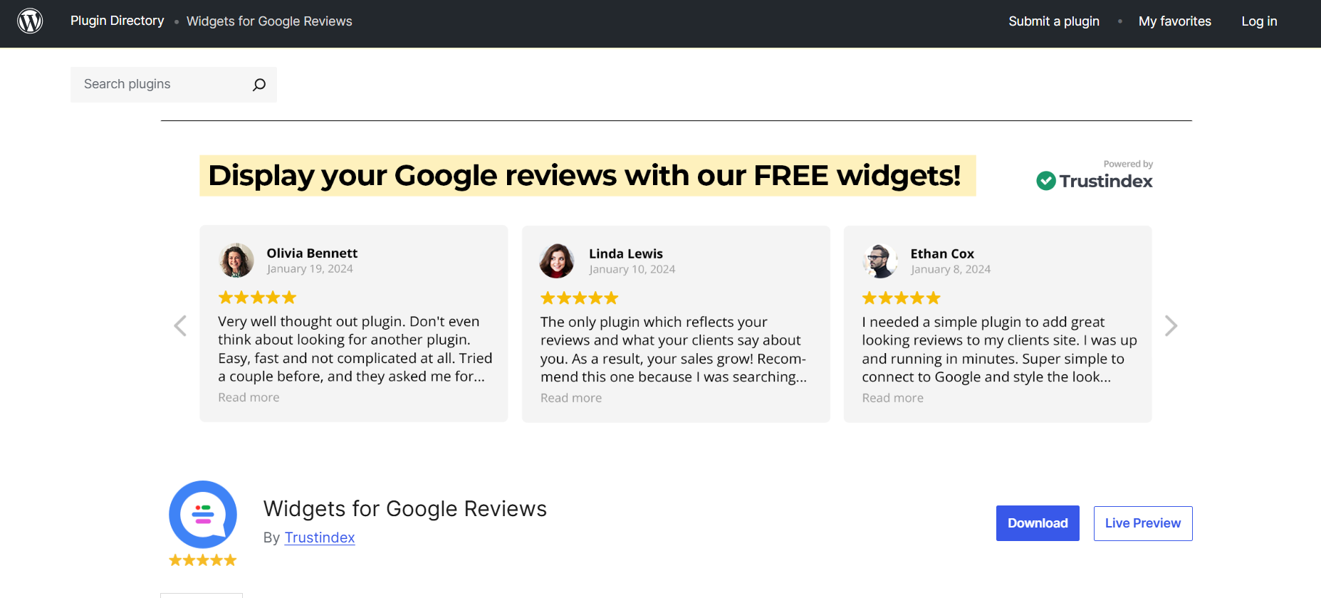 Widgets for Google Reviews