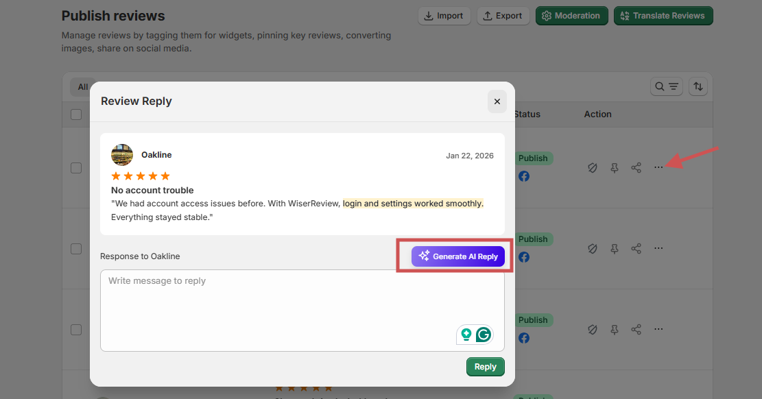 Review response template