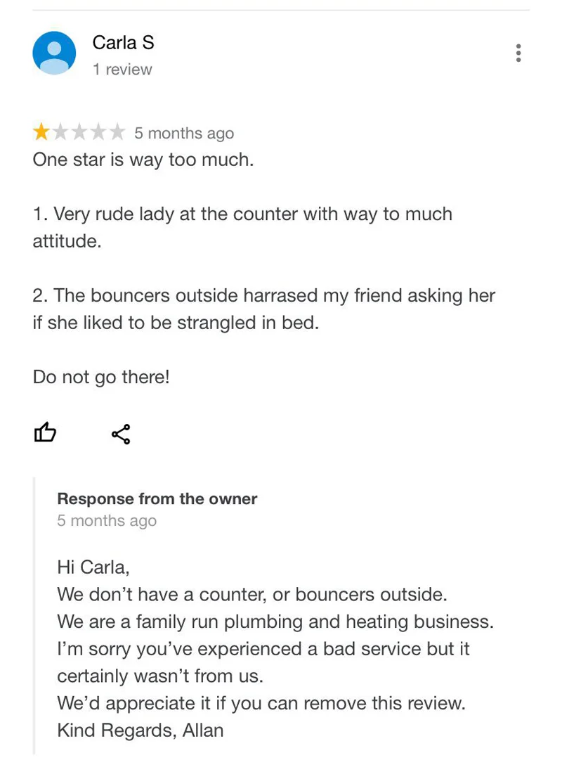 Pricing and service complaint