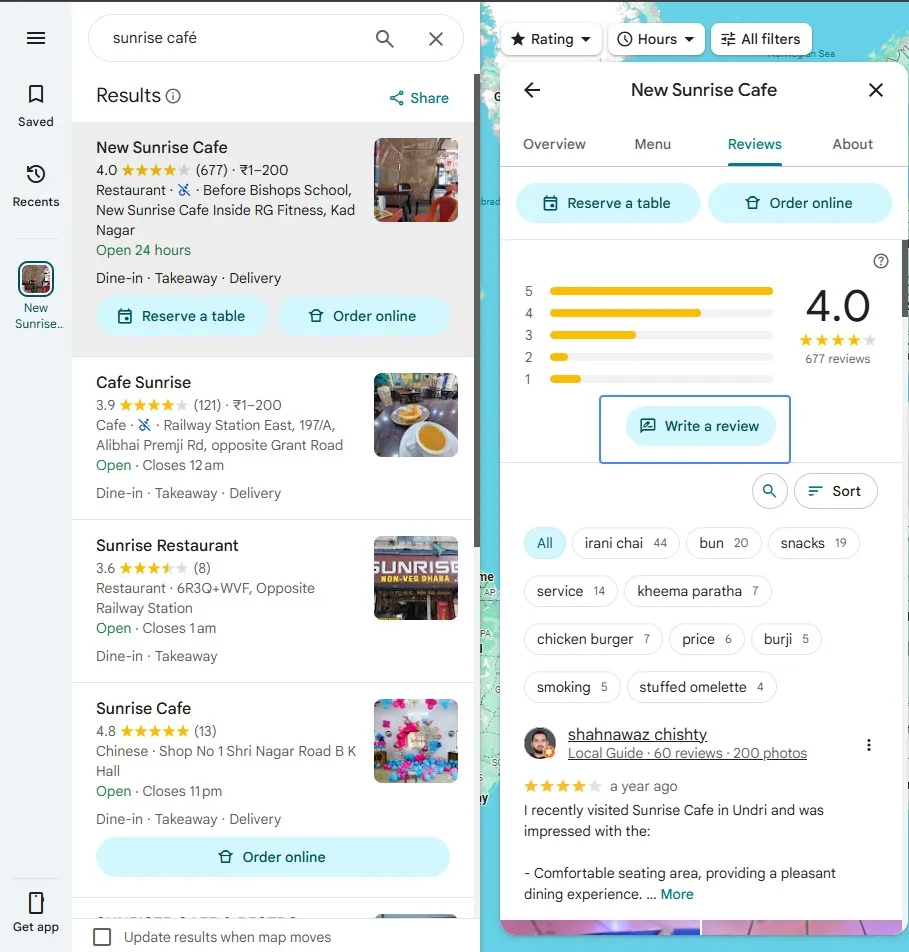 Click “Write a review”