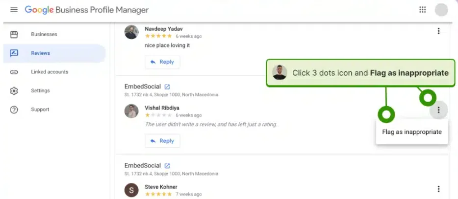Google Search / Profile panel