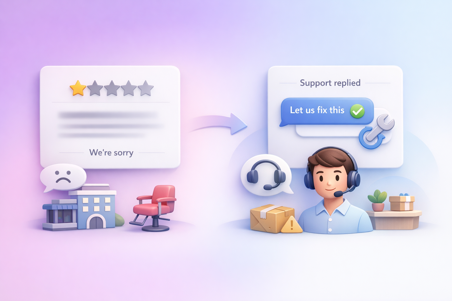 Negative review response templates