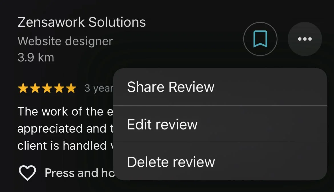 Select the Review to Edit