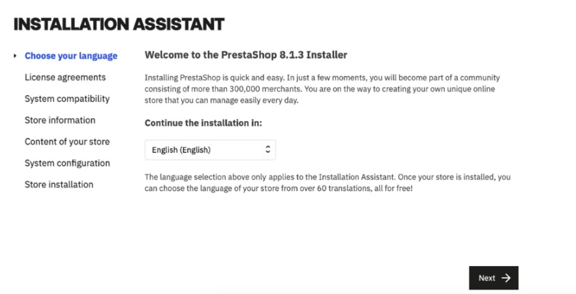 Installing and Configuring PrestaShop