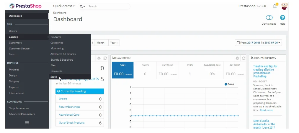 Product and Stock Management