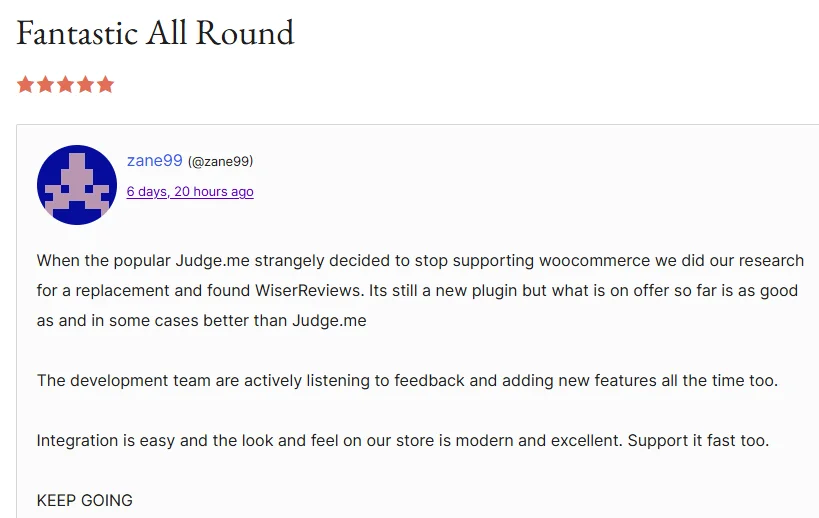 WiserReview Real User Feedback