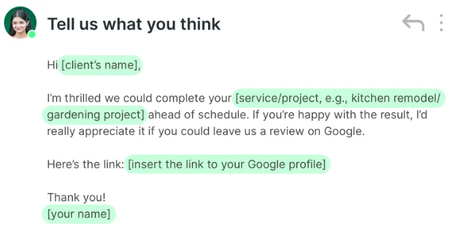 Asking customers at the right time