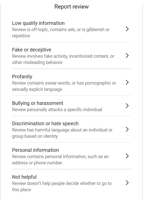 How can businesses remove fake Google review images