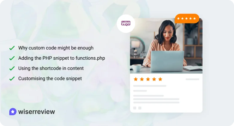 Using a custom code shortcode to display reviews