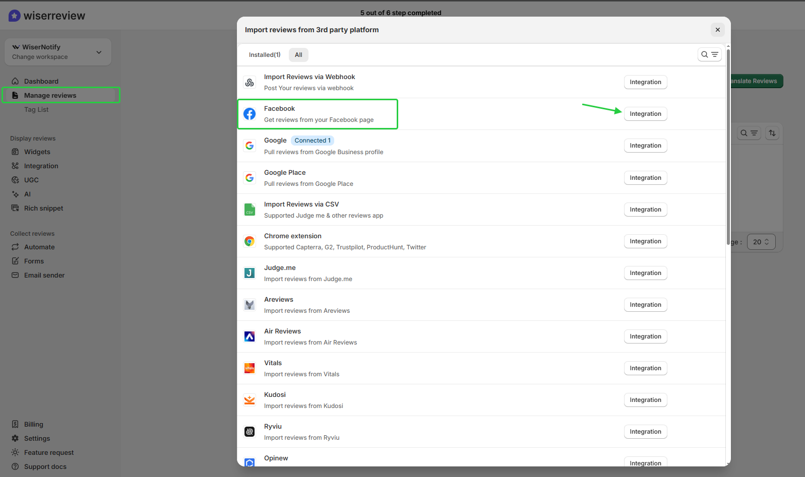 Sync and Manage Reviews