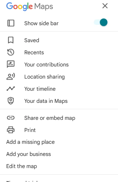 Open Google Maps