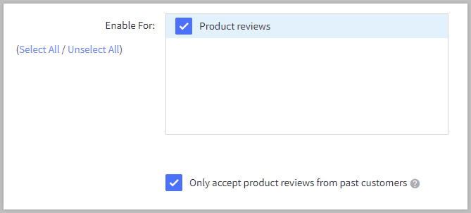 The reviews feature is not enabled 