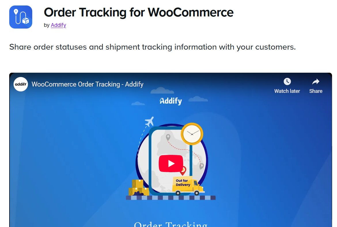 Order Tracking for WooCommerce 