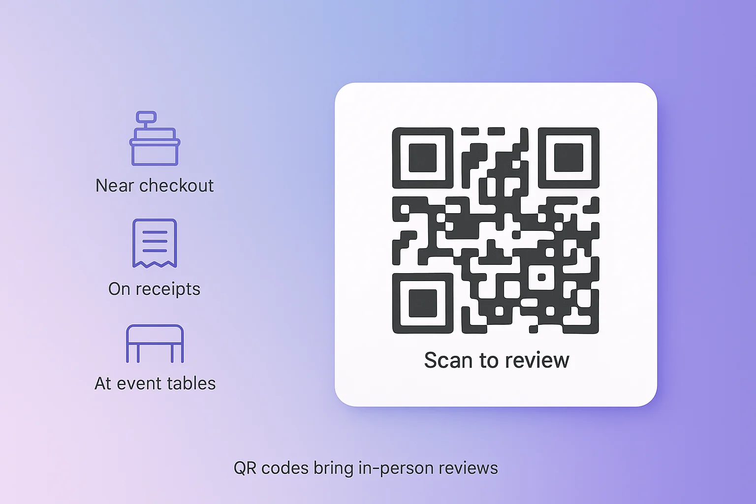 QR codes for in-store and events