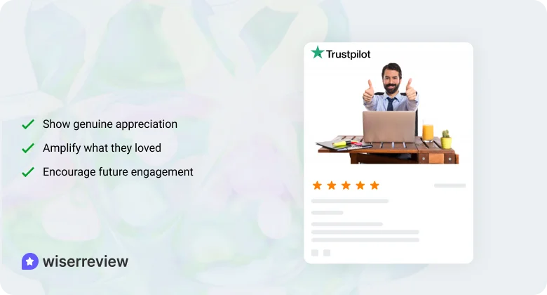 How to respond to positive Trustpilot reviews