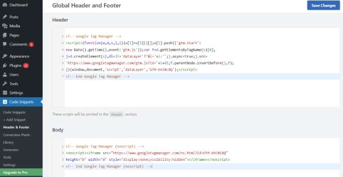 Add the JavaScript to your Website