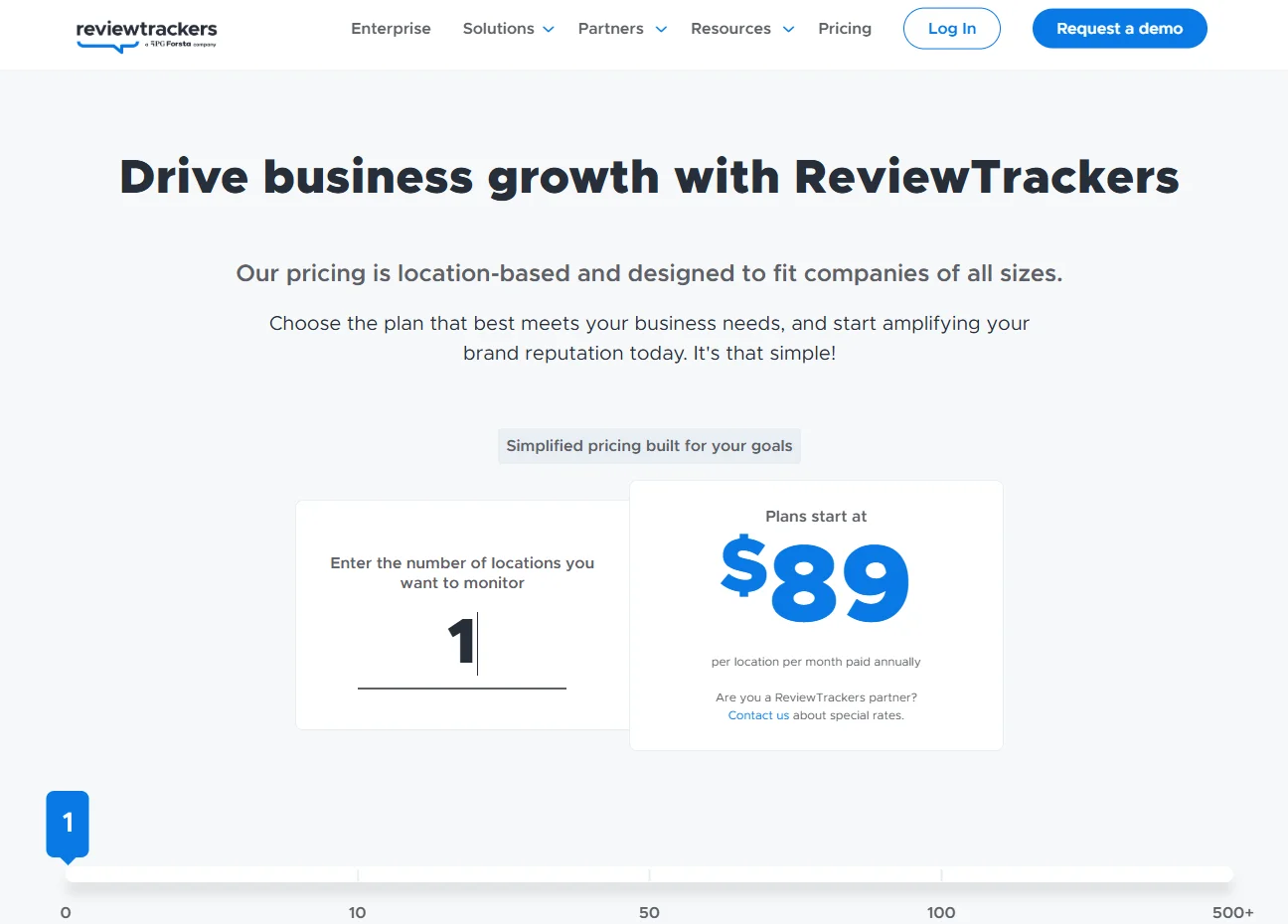 ReviewTrackers Pricing