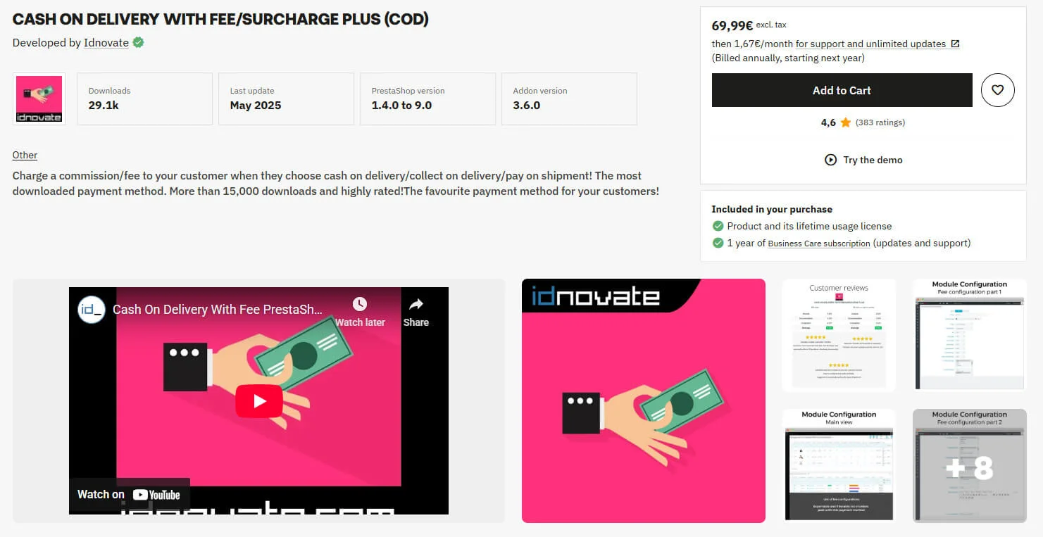 Cash On Delivery With Fee/Surcharge Plus (COD)