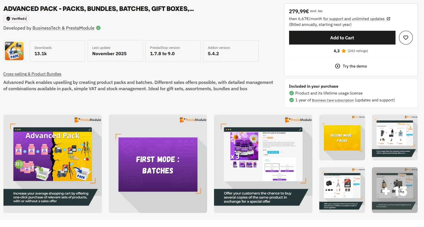 Advanced Pack - Packs, bundles, batches, gift boxes