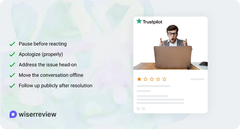 How to respond to negative Trustpilot reviews