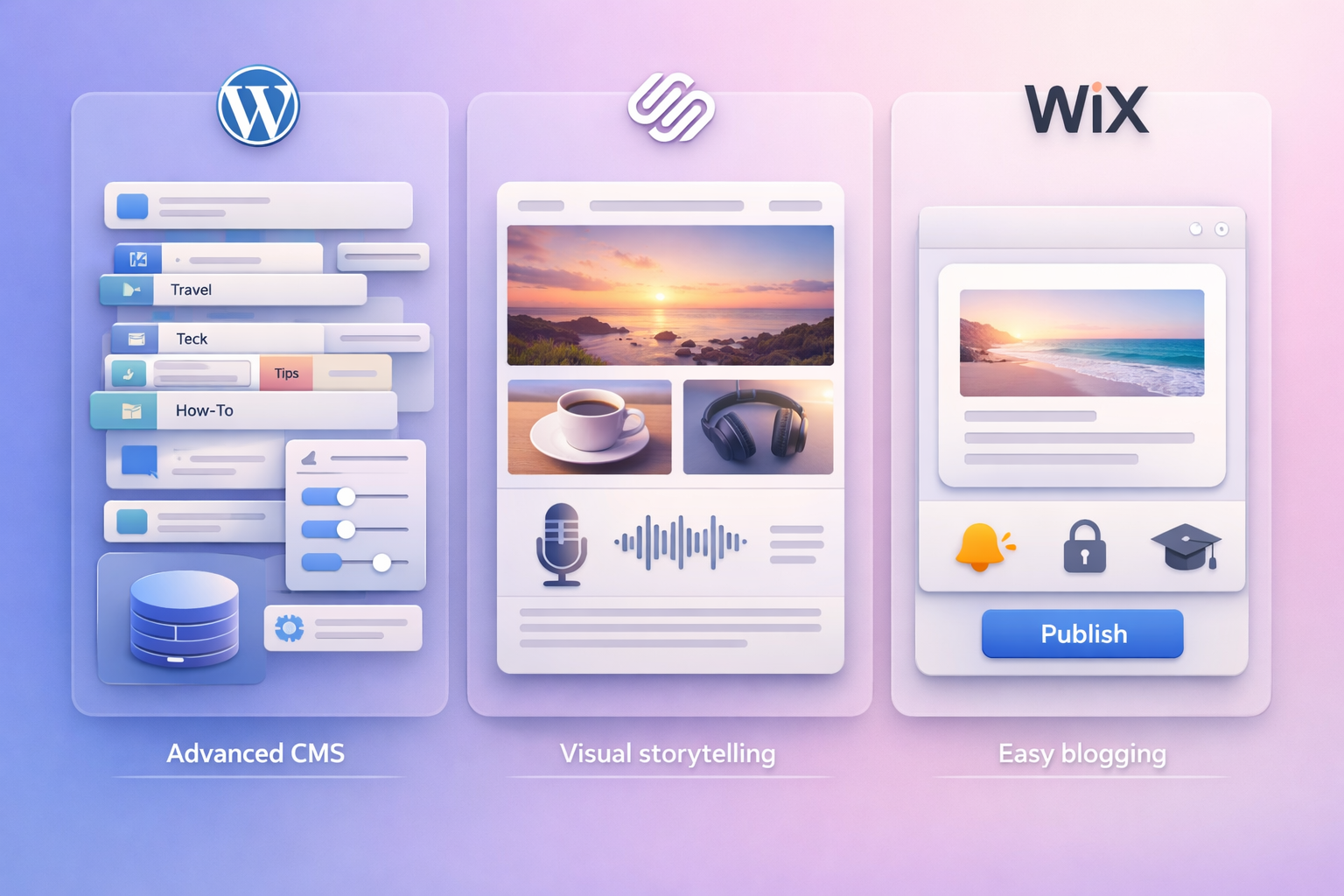 squarespace vs wix vs wordpress