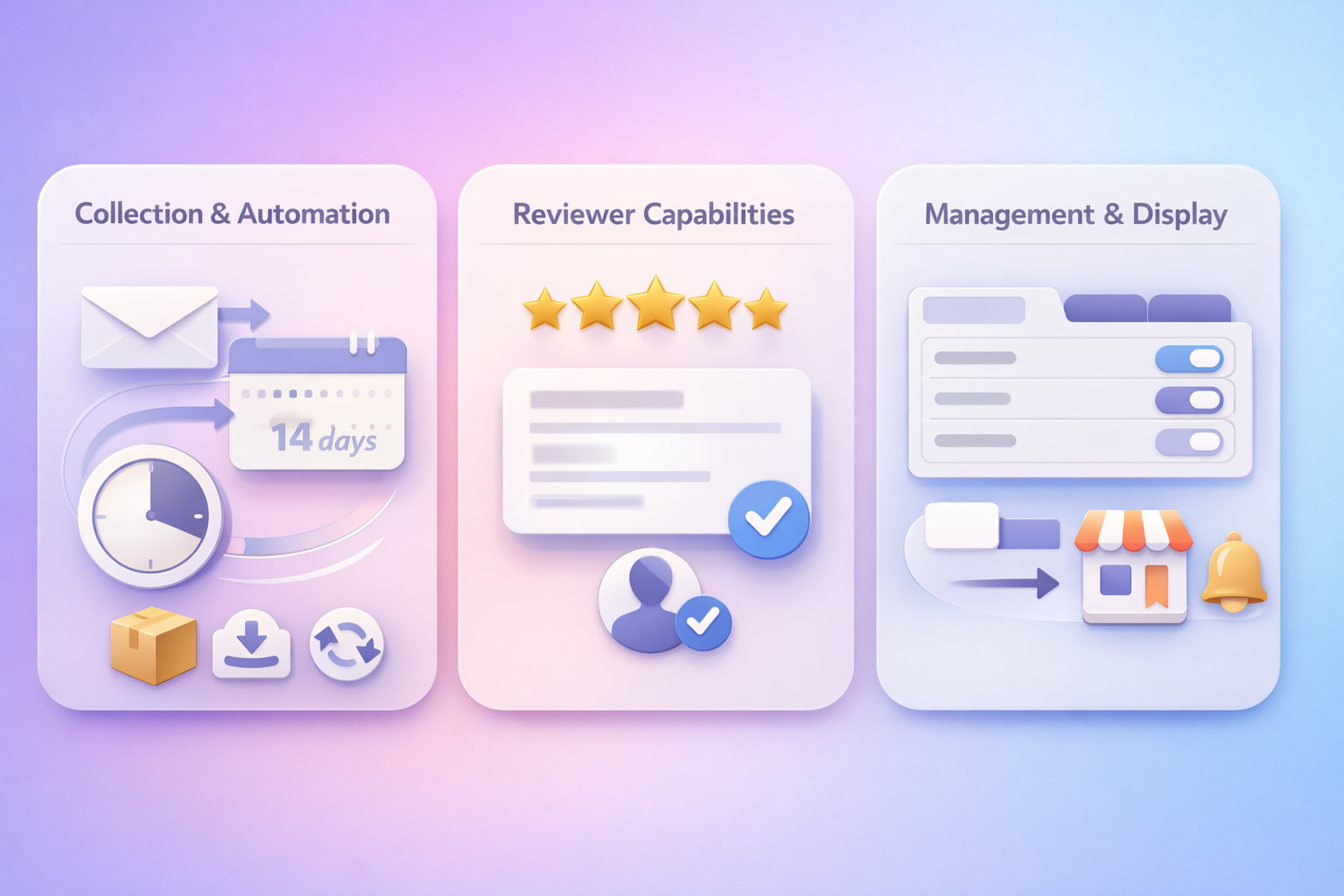 Squarespace’s built-in reviews include