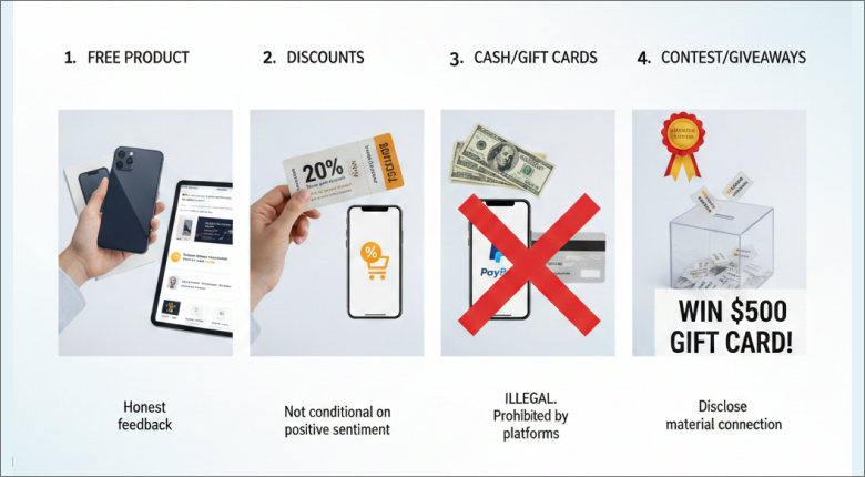 4 Common types of incentivized reviews