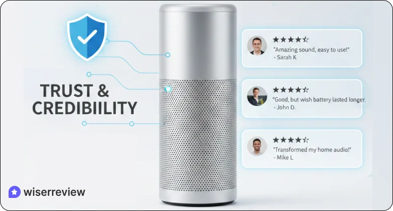 Product reviews build trust and credibility