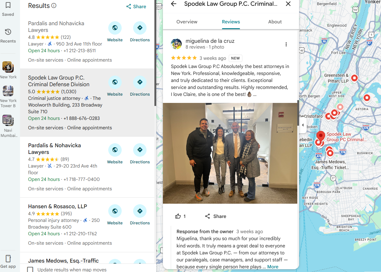 Google reviews for lawyers