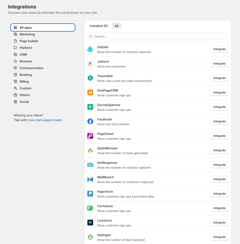 Easy integrations and setup